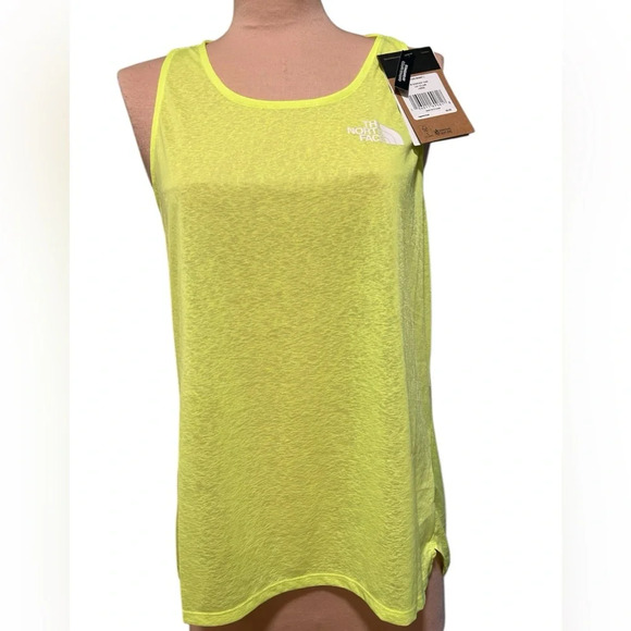 The North Face Neon Yellow Athletic FlashDry Racerback Tank Top Size Large - Picture 1 of 5